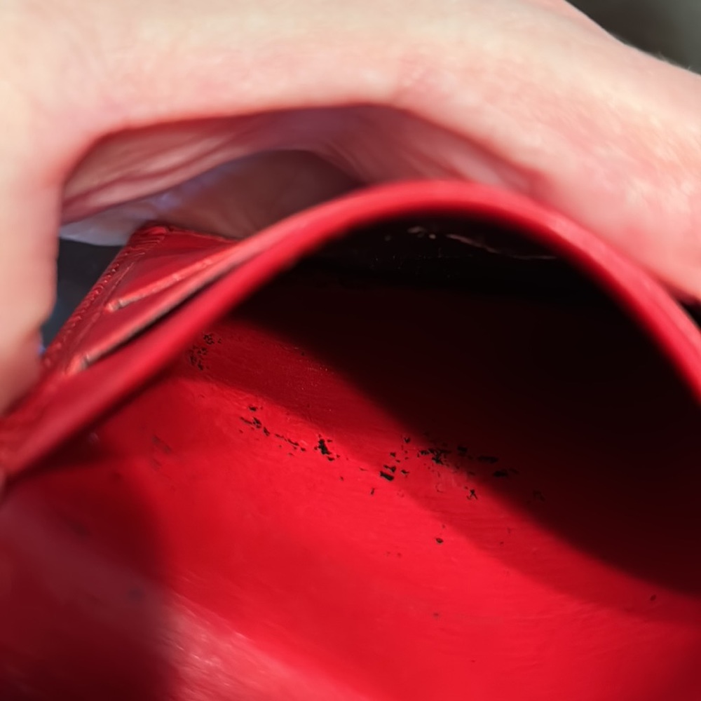 Authentic Louis Vuitton Red Epi compact wallet - Picture 11 of 12